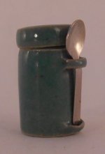 Jar w/Spoon Green by Elisabeth Causeret