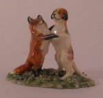 Corgi & Fox Dancing by Barbie Sonnett