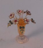 Crystal Flowers in Gerd Felka Vase by Ursula Stumer