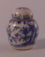 Blue & White Temple Jar by Jean Tag