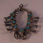 Navajo Silver & Turquoise Necklace #J