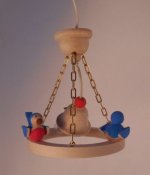 Blue Birds of Happiness Chandelier b by Erzgebirgiche Miniaturen