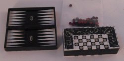 Ebony and Ivory Backgammon/Chess Set by Truly Scrumptious
