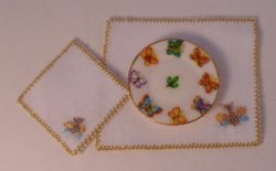Butterfly Garden Embroidered Linens by Christopher Whitford