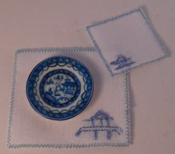 Blue Canton Embroidered Linens by Christopher Whitford