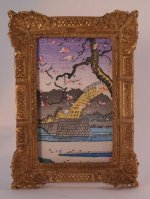 Wood Block Print Chery Blossoms from Japan #1