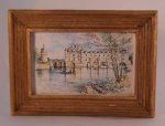 Watercolor Chateau Chenancear by Isabelle Rey