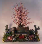 Cherry Blossom Tree w/Garden Bench by Cea's Garden