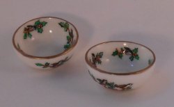 Chickadee and Holly Soup Bowl by Christopher Whitford