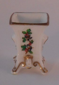 Chickadee and Holly Ceshe Pot by Christopher Whitford