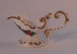 Chickadee and Holly Gravy Boat by Christopher Whitford