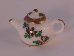 Chickadee and Holly Teapot by Christopher Whitford
