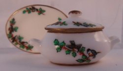 Chickadee and Holly Oval Tureen /Tureen by Christopher Whitford