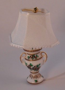 Chickadee and Holly Lamp by Christopher Whitford