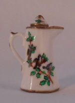 Chickadee and Holly Chocolate Pot by Christopher Whitford