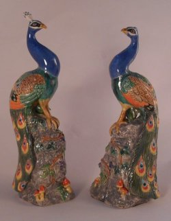 Peacock Facing Left by Dominique Levy