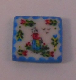 Tile Quimper Woman by Christopher Whitford