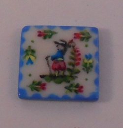 Tile Quimper Man by Christopher Whitford