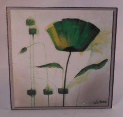 Green Flower Print by Piccole