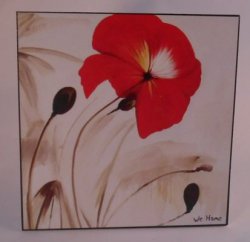 Red Flower Print by Piccole