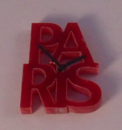 Paris Clock Red by Piccole
