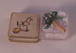 Sterling Silver Rattle Horse Pull Toy by Montserrat Folch