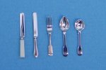 Fiddle Pattern 3Pc. PlaceSetting Sterling Silver by Milk Sparrow Fiddle Pattern 3Pc. PlaceSetting Sterling Silver by Milk Sparrow
