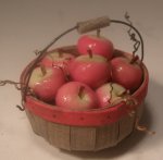 Apples In Handled Basket by Hope Elliott