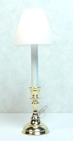 Candle Stick Lamp White Shade by Clare-Bell