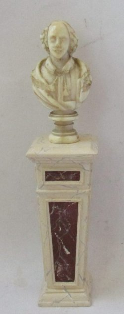 Antique Ivory Bust on Pedistal by Michael Walton
