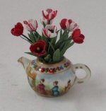 Famile Rose Filled w/Flowers by Artistc Florals & Whitford
