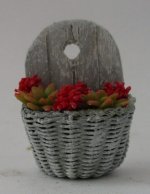 Flowers in Wall Planter 19-9 by by Anna Wybranowska
