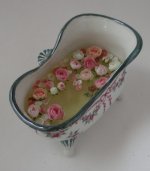 Bathtub by Tiny Ceramics Filled w/Rosees by Gosia Suchodolska