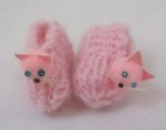 Hand Knit Kitty Slippers #L
