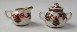 Royal Albert Christmas Creamer & Sugar by Christopher Whitford