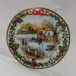 Royal Albert Inspired Christmas Plate #1 by Christopher Whitford