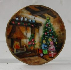 Royal Albert Inspired Christmas Plate #2 by Christopher Whitford