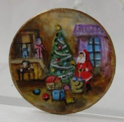 Royal Albert Inspired Christmas Plate #3 by Christopher Whitford