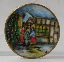 Royal Albert Inspired Christmas Plate #4 by Christopher Whitford