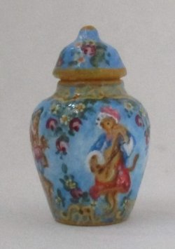 Meissen Inspired Monkey Band Temple Jar by Christopher Whitford