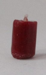 Candle Hand Dipped Wax Pillar Red by Rothenburg Village