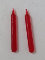 Candle Taper Pair Red by Rothenburg Village