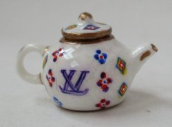 LV Monogram Designer Teapot by Christopher Whitford
