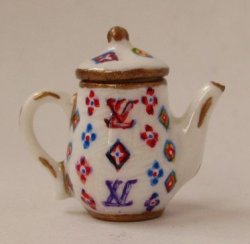 LV Monogram Designer Coffee Pot by Christopher Whitford