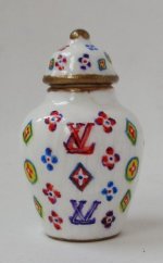 LV Monogram Designer Temple Jar by Christopher Whitford