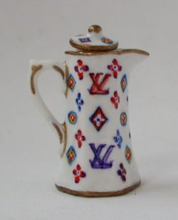 LV Monogram Designer Chocolate Pot by Christopher Whitford