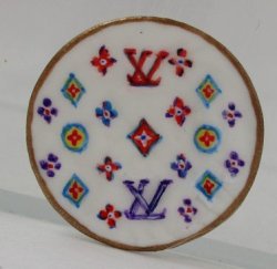 LV Monogram Designer Plate by Christopher Whitford