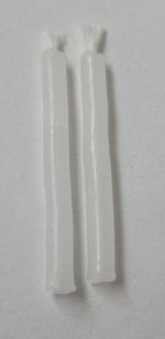 Candle Hand Dipped Wax Taper Pair White by Rothenburg Village