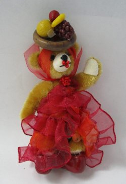 Carmen Miranda Teddy Bear by Helen Morris