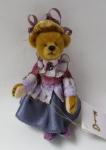 Teddy Bear Girl in Purple Dress by Janie Comito